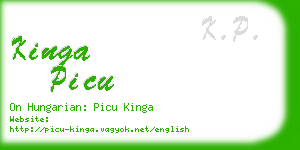 kinga picu business card